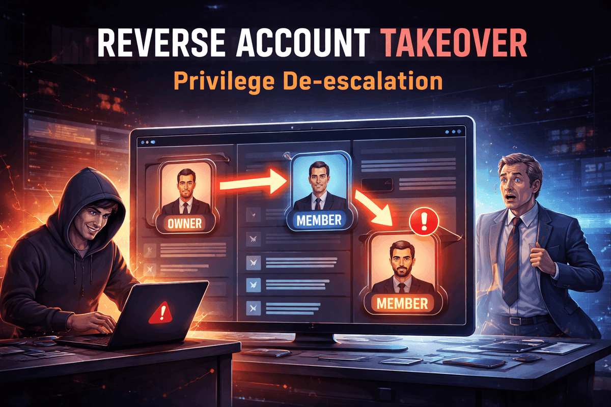 Reverse Account Takeover via Email Rebinding Causing Forced Privilege De-Escalation